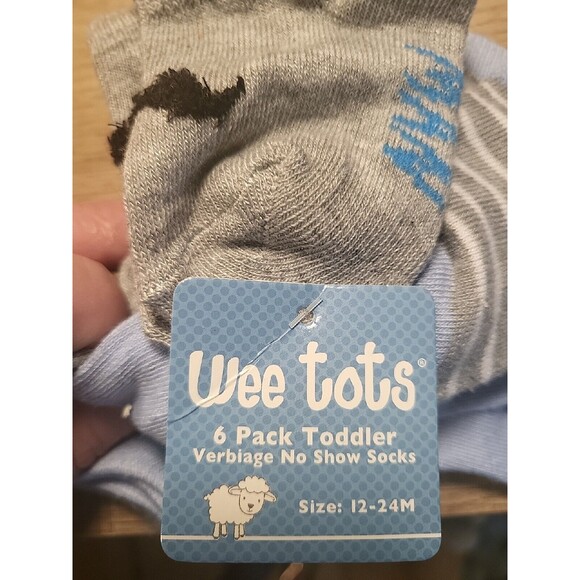 NEW Wee Tots 6 pack infants Ankle socks Little Man 12-24 Months - Picture 6 of 6